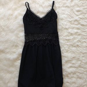 black lace dress
